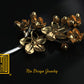 Forget Me Not Flowers Gold Brooch
