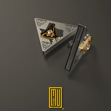 Collar Tips With Golden Past Master Symbol and Diamond