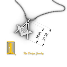 Master Mason Pendant With "G" or "All seeing Eye"  Silver and Gold - Handmade Jewelry, Masonic Pendant