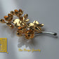 Forget Me Not Flowers Gold Brooch