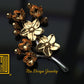 Forget Me Not Flowers Gold Brooch