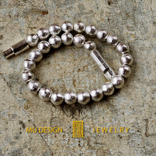 Bracelet 925k Solid Sterling Silver with Hammer Effect Finish - Handmade Jewelry, Unique Gift