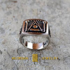 Past Master Ring 925k Sterling Silver