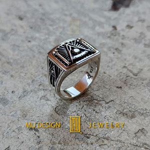 Past Master Ring 925k Sterling Silver