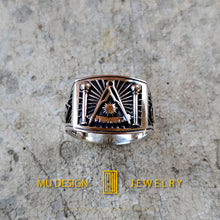 Past Master Ring 925k Sterling Silver - Handmade Men's Jewelry, Masonic Gift, Unique Design