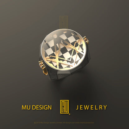 Dodecagon Shape Ring Special Cut Quartz