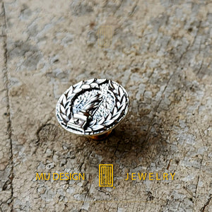 Masonic Lapel Pin, Broken Column- Handmade Jewelry, Masonic Design,