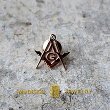 Master Degree Lapel Pin with G -14k gold or silver Handmade Men's Jewelry, Masonic Design and Unique Gift