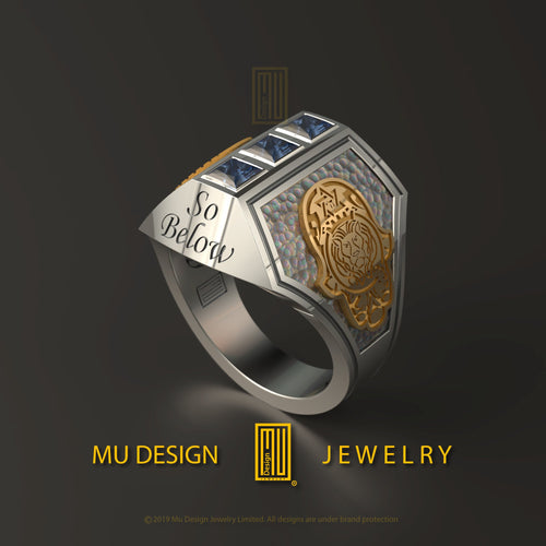 Custom design Masonic ring