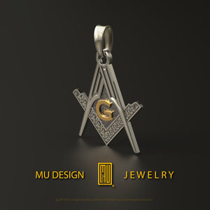 Master Mason Pendant With Golden "G"