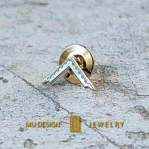 Worshipful Master Lapel Pin Sterling Silver