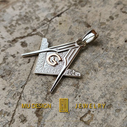 Master Mason Pendant With Golden "G"