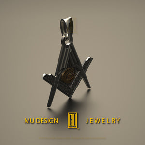 Master Mason Pendant With Golden "G"