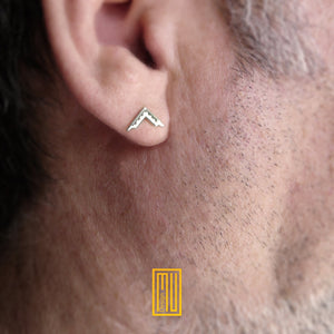 Masonic Earring 925k Sterling Silver Single or Set - Handmade Design, Custom Jewelry and Aesthetic Gift
