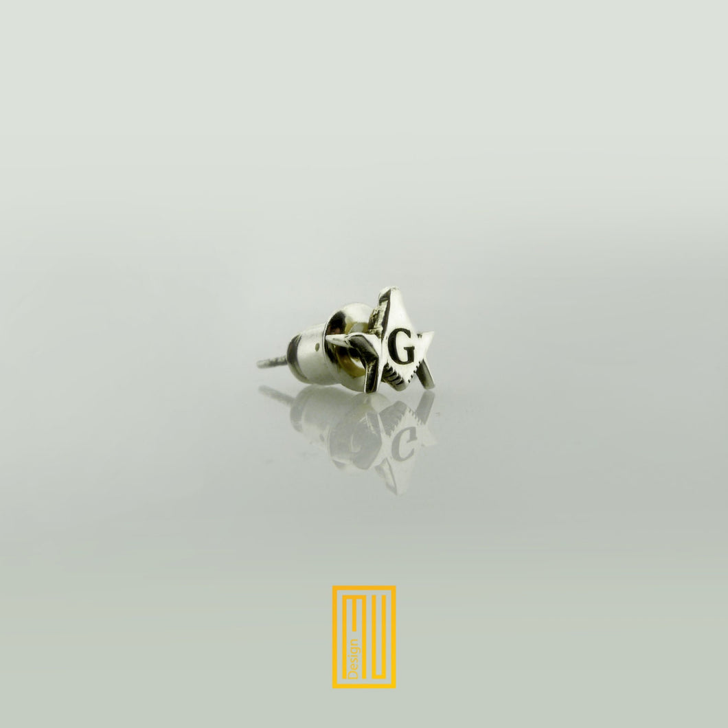 Master Degree Lapel Pin - 925k Sterling Silver, Handmade Jewelry, Custom Design, Freemason Gift