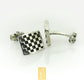 Masonic Tiles Cufflinks Sterling Silver