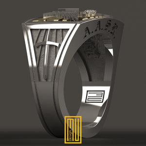Ring for Scottish Rite 32nd Degree - Handmade Jewelry - Masonic Ring - Handmade Unique Esoteric Jewelry - Men's Jewelry