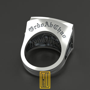 Ring for the Master Mason - 925k Sterling Silver - Freemason Handmade Man's Ring