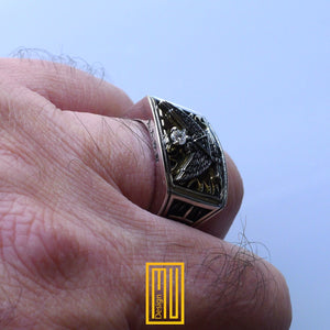 Ring for Scottish Rite 32nd Degree - Handmade Jewelry - Masonic Ring - Handmade Unique Esoteric Jewelry - Men's Jewelry