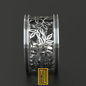 Ring with Acacia Leaves