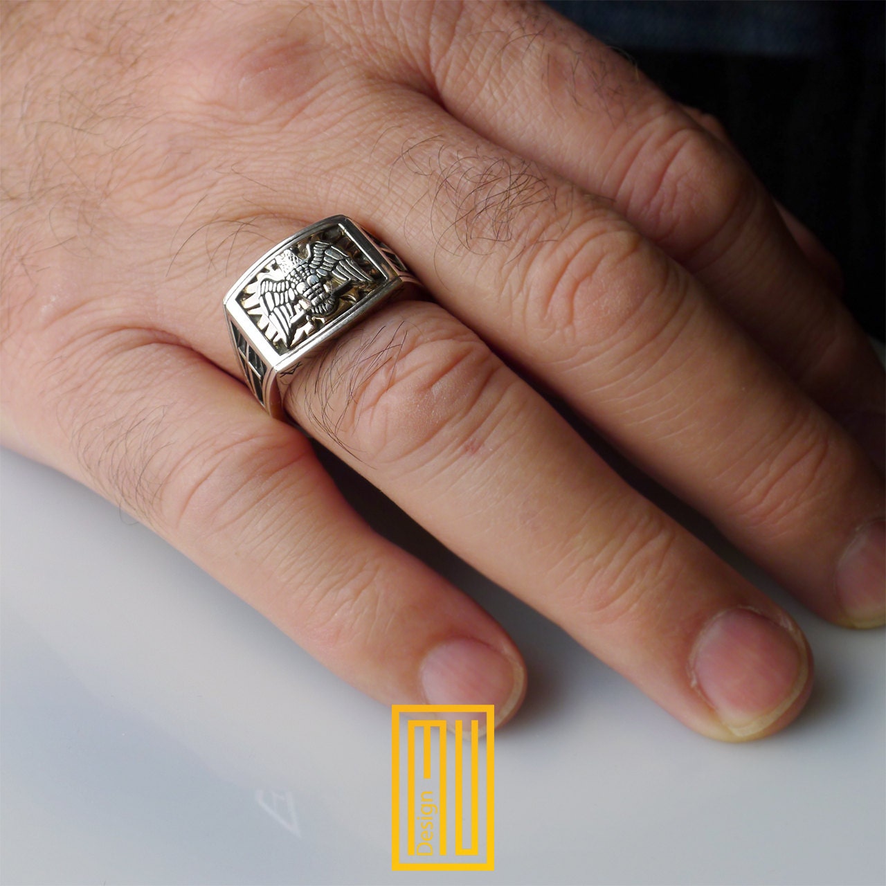 Scottish Rite Rings Silver Color Stainless Steel 33rd Degree Scottish