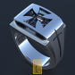 Knights Templar Ring with Amethyst Gemstone