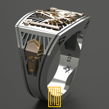 Masonic Ring for Shriners, 925k Sterling Silver with Rose Gold Option, Handmade Jewelry, Custom Design, Personalized Gift