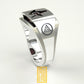 Ring for York Rite with Zirconia Ruby