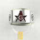 Ring for York Rite with Zirconia Ruby