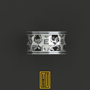 Order of the Eastern Star Ring with 925k Sterling Silver - Handmade Jewelry, Masonic Ring