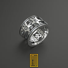 Order of the Eastern Star Ring with 925k Sterling Silver - Handmade Jewelry, Masonic Ring
