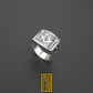Ring with Square and Compasses With “G" and Zirconia