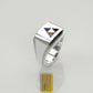 Triangle Ring with Amethyst Gemstone