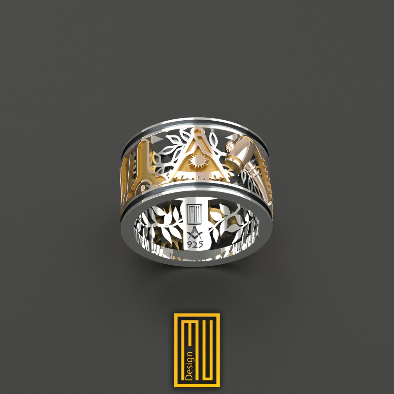 Band Style Past Master Ring