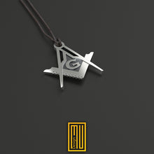 Master Mason Pendant With "G" or "All seeing Eye"  Silver and Gold - Handmade Jewelry, Masonic Pendant