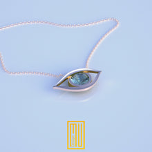 Masonic Necklace All Seeing Eye with Emerald 18k Gold - Masonic Design, Handmade Jewelry, Custom Gift