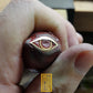 Golden Masonic Necklace All Seeing Eye with Emerald
