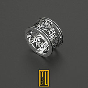 Ring with Acacia Leaves for 33rd Degree