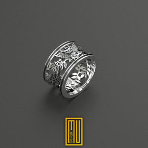 AASR 33rd Degree Wedding Band Style Masonic Ring - Handmade Men's Jewelry