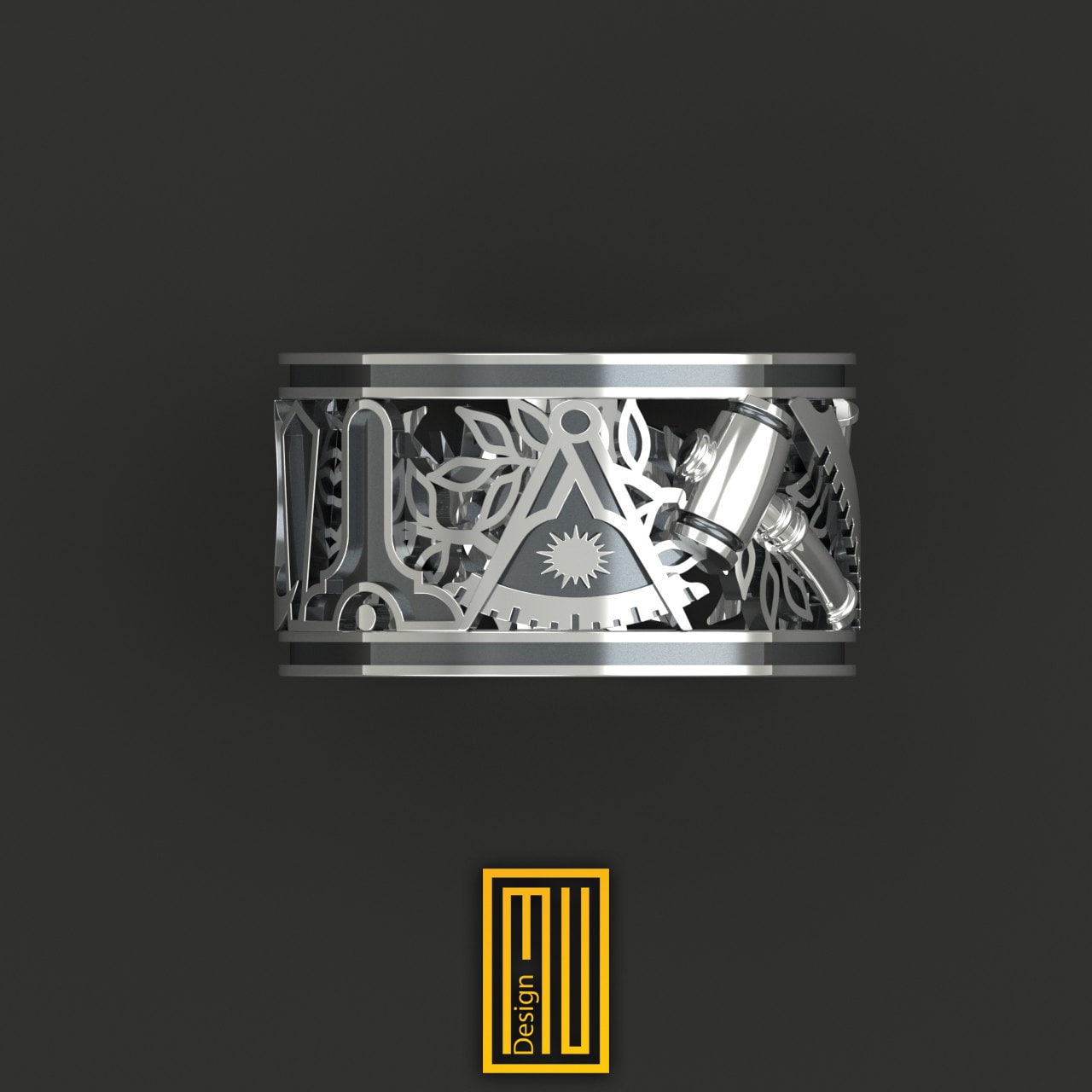 Band Style Past Master Ring