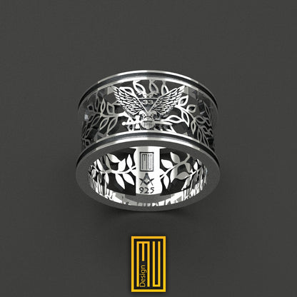 Ring with Acacia Leaves for 33rd Degree