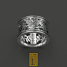 AASR 33rd Degree Wedding Band Style Masonic Ring - Handmade Men's Jewelry