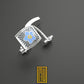 Masonic Forget Me Not Cufflinks Sterling Silver and Blue Enamel
